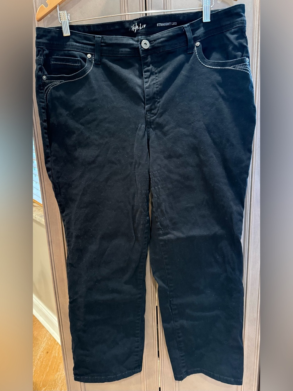 Style & Co. 16WP Black Stretch Ankle Pants